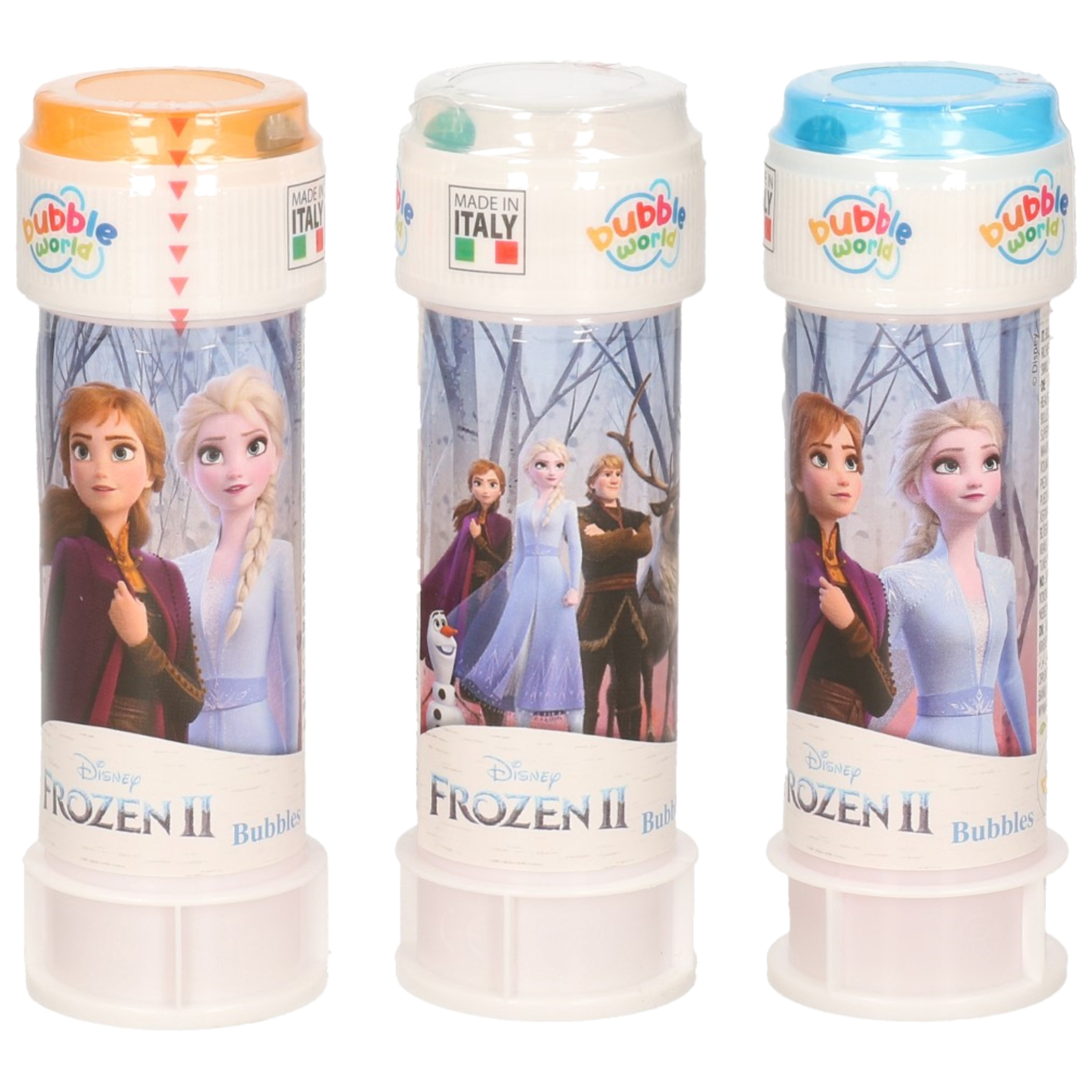4x Disney Frozen 2 bellenblaas flesjes met bal spelletje in dop 60 ml voor kinderen