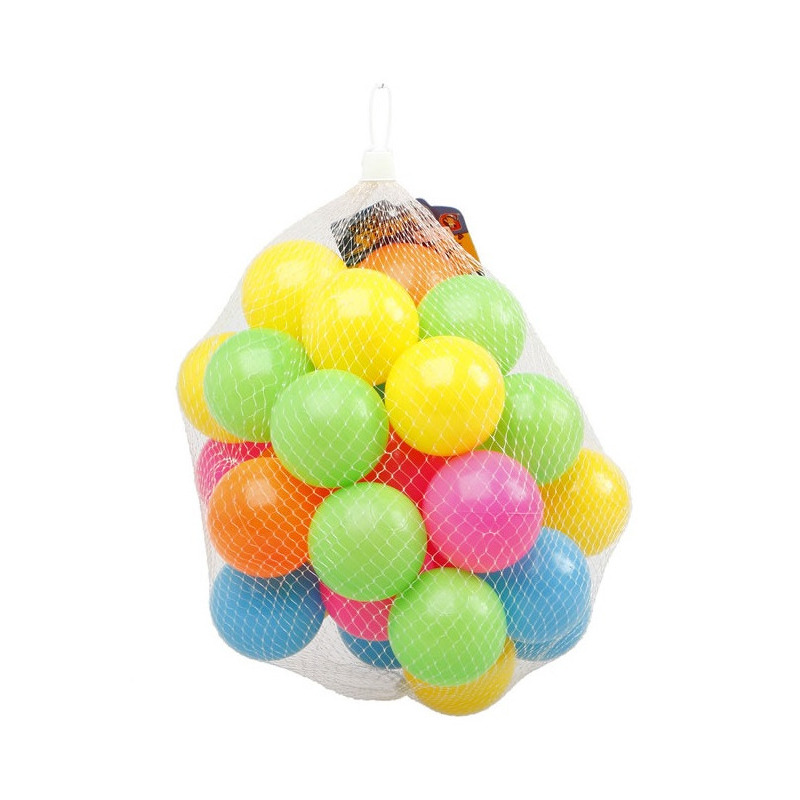 75x Ballenbak ballen neon kleuren 6 cm speelgoed