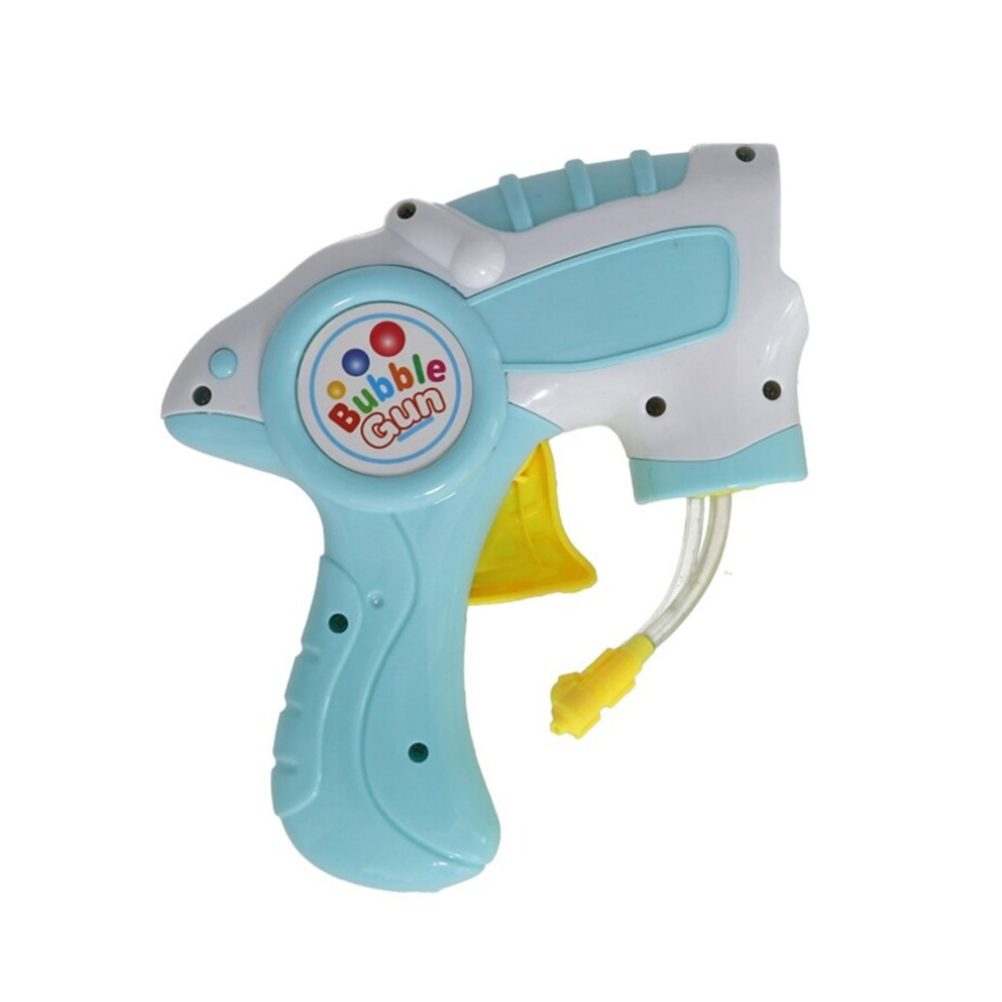 Bellenblaas speelgoed pistool - met vullingen - lichtblauw - 15 cm - plastic - bellen blazen