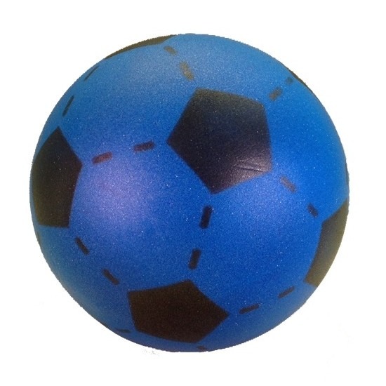 Foam soft voetbal blauw 20 cm