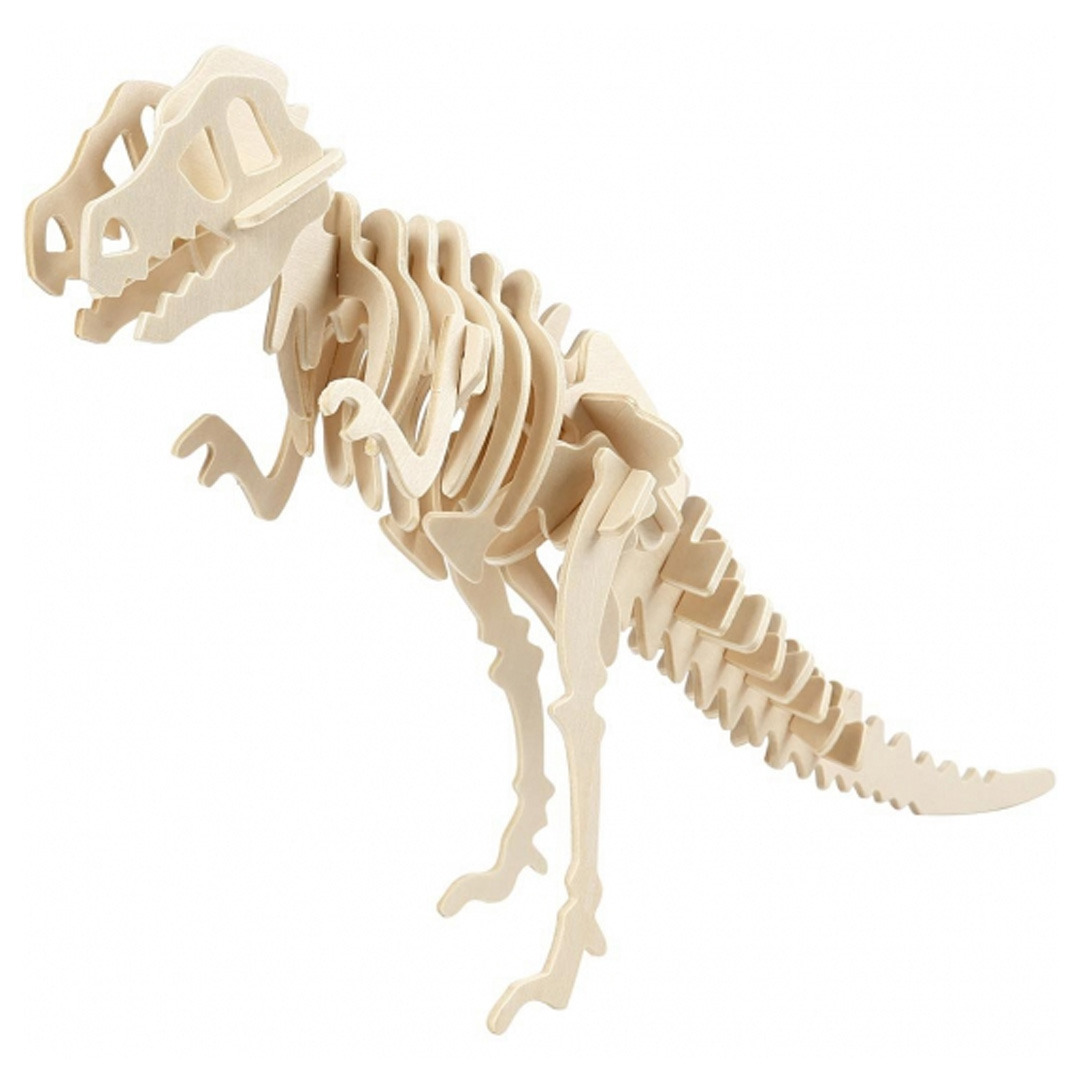 Houten dino 3D puzzel T-Rex met app