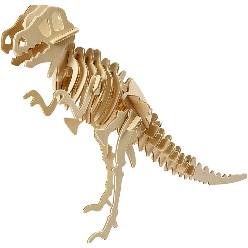 Houten dinosaurus 3D puzzel 33 x 8 x 23 cm