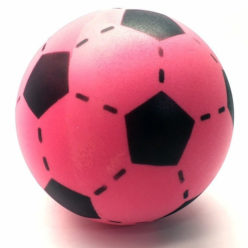 Set van 3 roze foam soft voetballen 20 cm