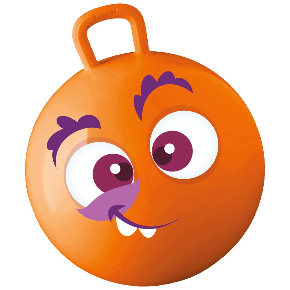 Skippybal met smiley - oranje - 50 cm - buitenspeelgoed voor kinderen