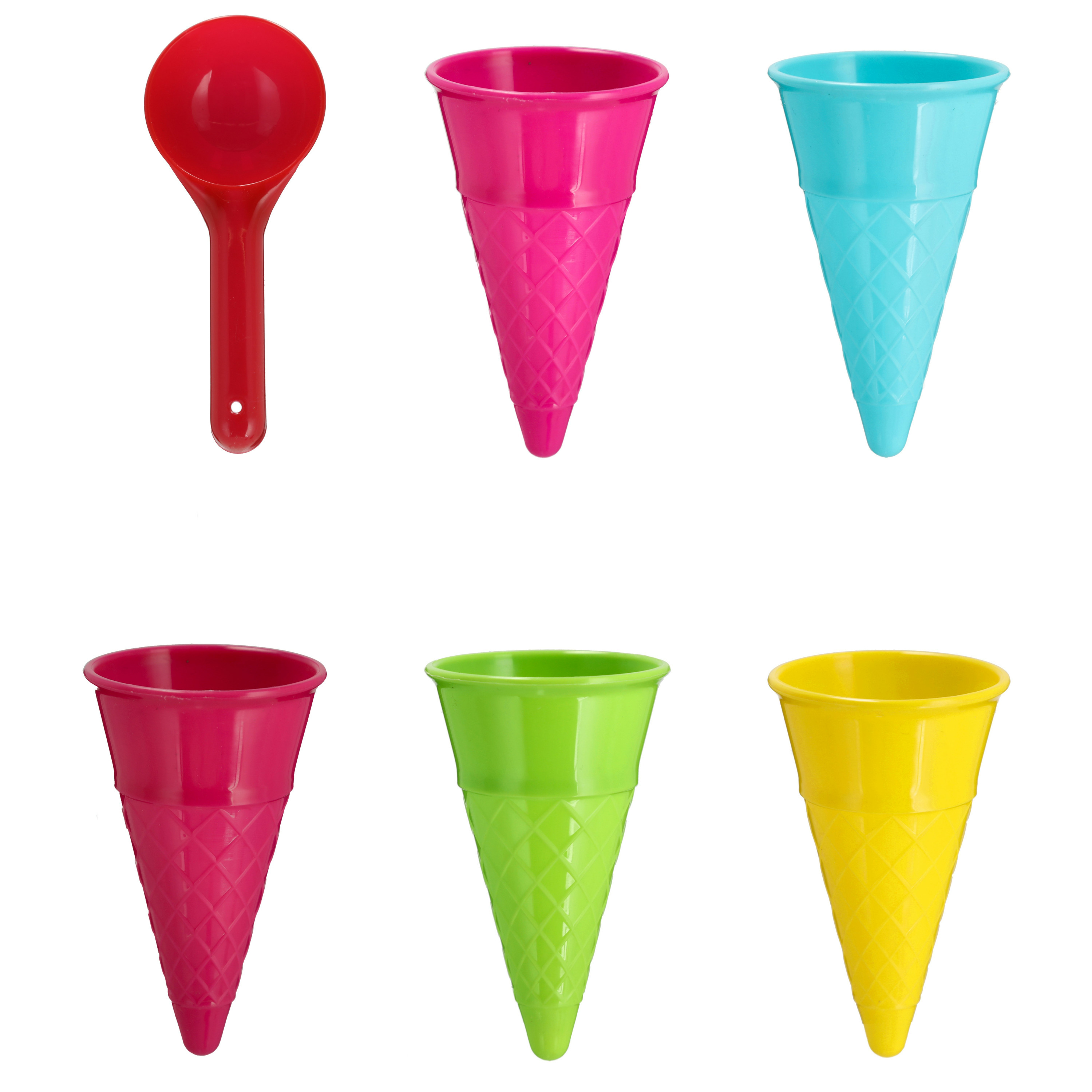 Speelgoed ijsjes met scoope - zandvormen/vormpjes - 6-delig