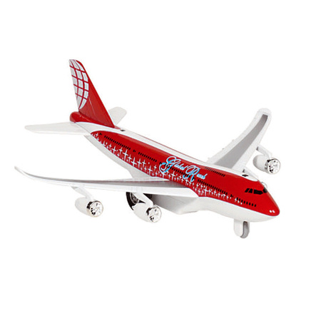 Rood model vliegtuig met licht en geluid