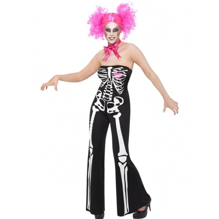 Halloween dames kostuum skelet